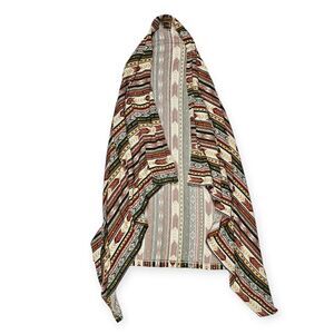 Wrangler Southwestern Aztec Sleeveless‎ Cardigan Women's Size Small